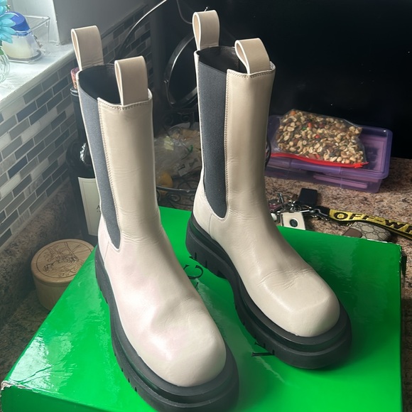 Botega Veneta BV Lug Boot Storm Cuir Sea Salt 38 - Picture 5 of 11